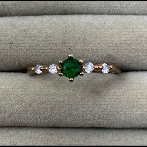 Petite emerald ring